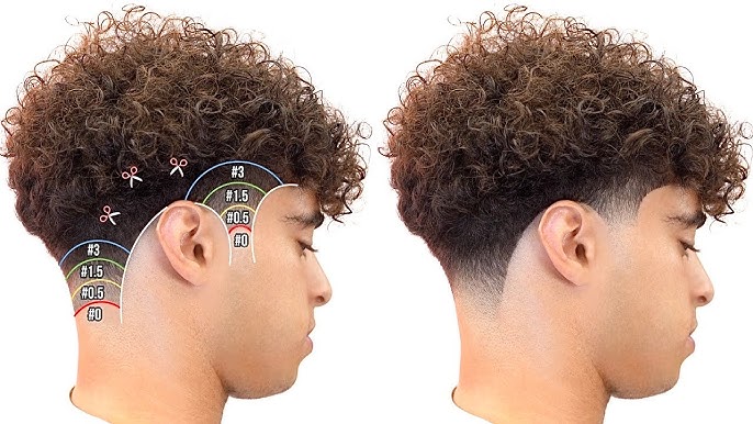 mid taper fade curly hair